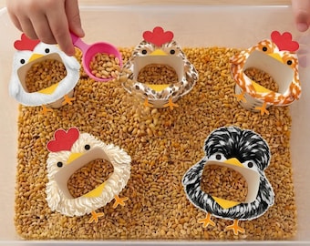 Sinnesspiel - HÜHNER FÜTTERN