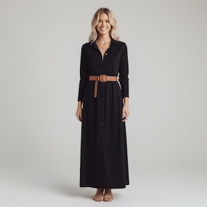 black long sleeve western dress Ctreela Women's Western Dress Fringe Long Sleeve Lapel Zip Suede Dress Vintage Cowgirl Country Concert Cowboy Irregular Hem Slim Midi Dress, Size: XL,