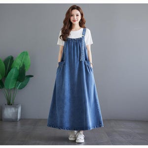 denim dungaree maxi dress TPZ* BEYOND DENIM DUNGAREE MAXI IN LIGHT WASH