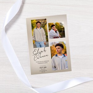 Minimalist Graduation Announcement, Graduation Party Invitation Template, Editable Graduation Party Invite, Photo Graduation Invite 2025