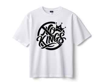 No Kings Tee Design PNG: Anti Trump Shirt Design, Activism Tee (Digital Download)