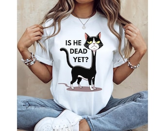 Is He Dead Yet PNG Subtle Anti Trump Sticker, Black Cat Png, Protest Shirt, Printable Dark Humor Political Stickers, Instant Download