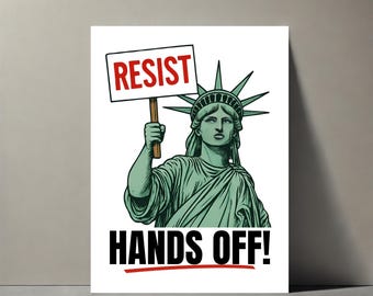 Resist Protest Sign: Statue of Liberty Poster (Digital Download)