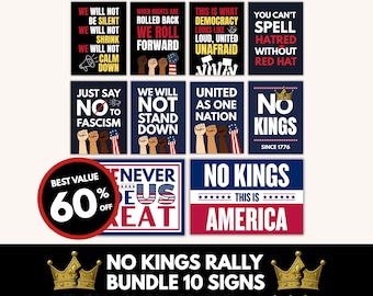 Anti-Trump Protest Sign Mega Bundle: Pro-Democracy Rally Posters (Digital Download)