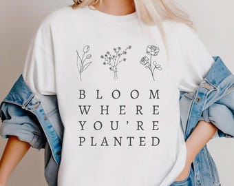 Bloom Where You're Planted PNG: Motivational Back To School Design (Digital Download)