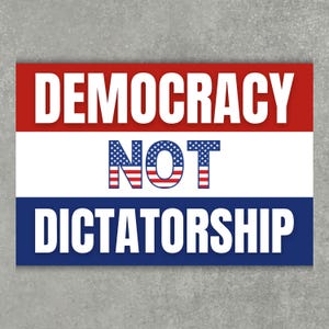 Pro Democracy Protest Sign: Anti Trump Yard Sign (Digital Download)