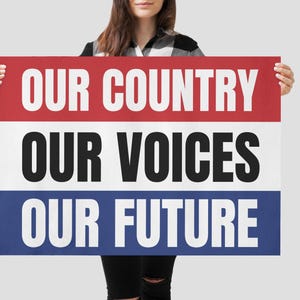 Our Country Patriotic Protest Sign, Anti Trump Yard Sign For March, Political Rally Sign, Protest Poster, Digital Download