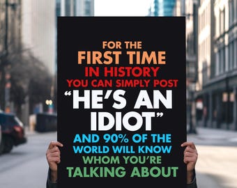 Anti Trump Protest Sign: Printable Rally Poster (Digital Download)
