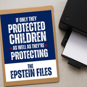 Epstein Files Protest Sign: Anti Trump Rally Poster Labor Day