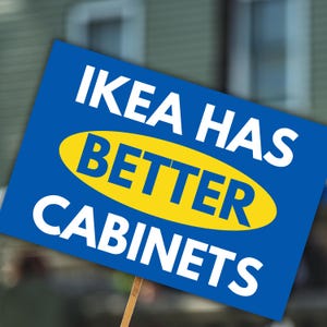 Cartelli di protesta "No Kings Rally", Ikea ha, cartelli anti-Trump, poster di protesta democratici, download di cartelli di protesta stampabili, cartello di protesta divertente