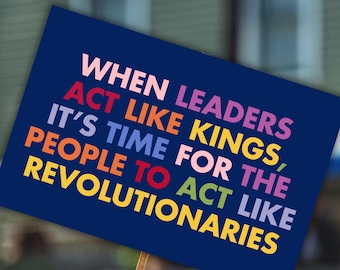 Anti Trump Protest Sign: No Kings Rally Art (Digital Download)