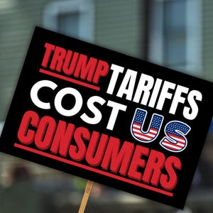 Letrero anti-Trump, Costo de los aranceles de Trump, Letrero de protesta imprimible, Letrero de protesta digital para jardín, Arte para mitines políticos, Lucha contra la oligarquía