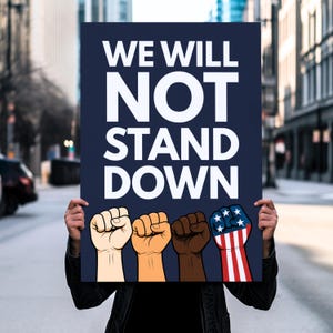 Anti Trump Protest Sign: No Kings Rally Poster (Digital Download)