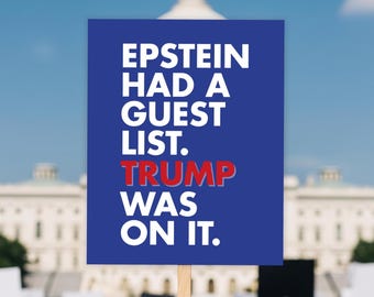 Anti Trump Protest Sign: Printable Political Rally Poster (Digital Download)