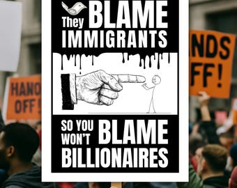 Anti ICE Protest Sign: No Kings, Anti Trump - Printable Activist Poster (Digital Download)