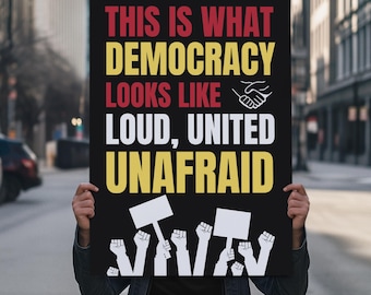 Pro Democracy Protest Sign: Refuse Fascism, Fight Oligarchy (Digital Download)