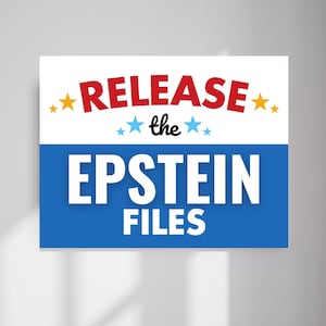 Epstein Files Anti Trump Yard Sign, No Kings Rally Protest Sign, Democracy Protest Poster, Printable Protest Sign Download, 2025 Rally Signs