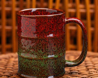 Handmade Ombre Glaze Ceramic Mug | Rustic Stoneware Coffee Cup