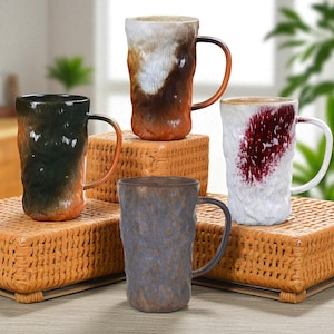 Large Ceramic Coffee Mug with Handle | Giant tea mug | Big Mug for coffee| Massive coffee cup I Home Retro Drinkware Gift I huge beer mug