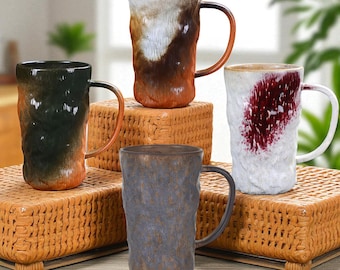 Large Ceramic Coffee Mug with Handle | Giant tea mug | Big Mug for coffee| Massive coffee cup I Home Retro Drinkware Gift I huge beer mug
