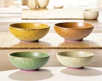 Handmade Speckled Ceramic Bowl | Rustic Wabi-Sabi Decor