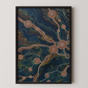 Aboriginal Art Print: Journey & Connection - Australian Classroom Decor (Digital Download)