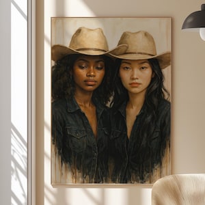 Cowgirl Wall Art, Chic Vintage Decor, Digital Download Print, Western Aesthetic for Home, Unique Art for Cowgirl Enthusiasts