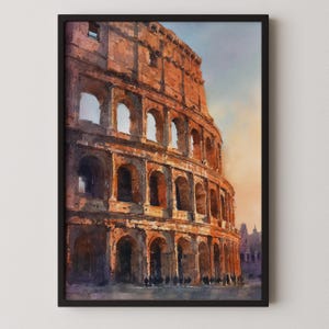 Rome Colosseum Watercolor Print: Italy Travel Art (Digital Download)