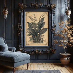 Full view of the skull flowers illustration, highlighting its intricate details and dark cottagecore aesthetic.