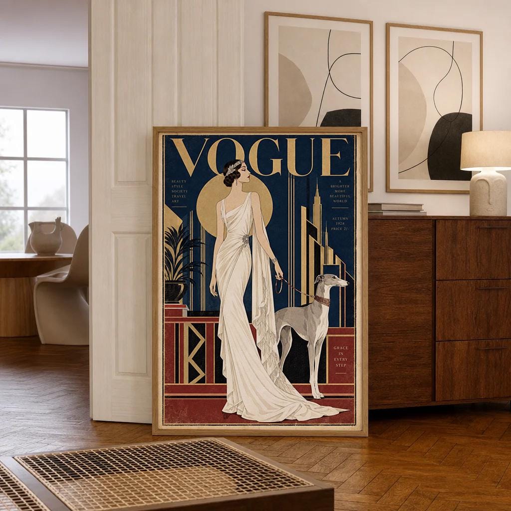 Vogue Vintage Mirror Art Deco - Etsy Canada