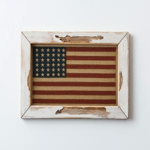 Independence Day US Flag Wall Art Vintage Print, Old Glory Decor, Americana Art for Fourth of July, Rustic Home Decoration
