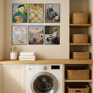 Laundry Room Art Prints: Classic Gallery Wall Set (Digital Download