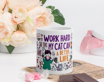 Cat Lover Coffee Mug Funny Cat Coffee Mug - "I Was Normal" Novelty Cup Gift For Cat Lovers & Kitten Owners I Was Normal" Cup