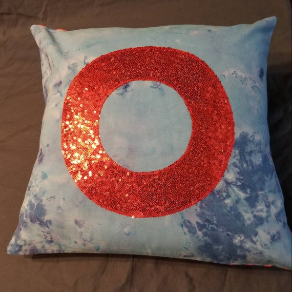 sequin donut pillow