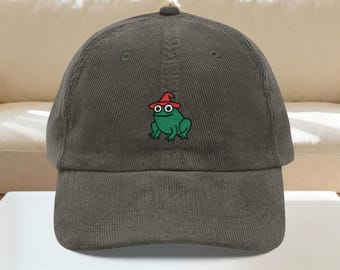 Wizard Frog Embroidered Cap