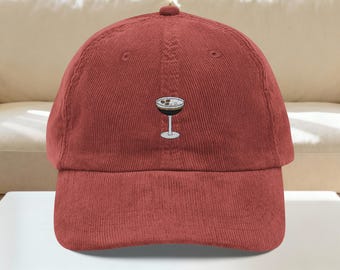 Espresso Martini Corduroy Cap Embroidery