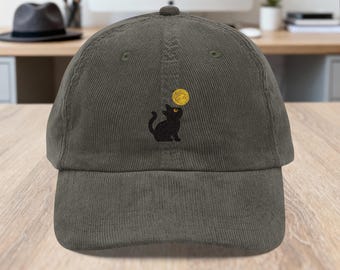 Schwarze Katze Hexenhut, Halloween Geschenk