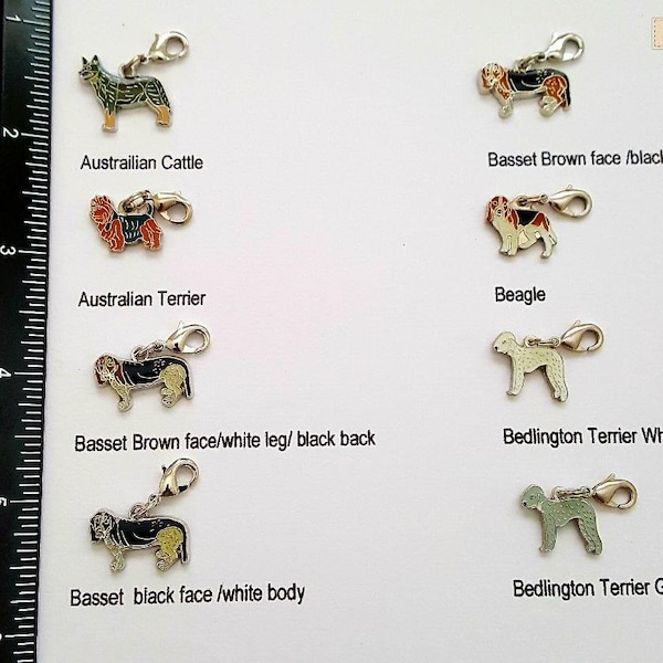 Dog Breed Enamel Color Charms