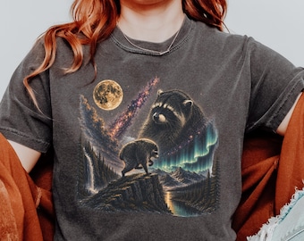Jimothy Raccoon Shirt, Viral Seattle Raccoon Sweatshirt, Retro Moon Graphic Hoodie, Funny Trash Panda Tee, Cottagecore Animal Tshirt