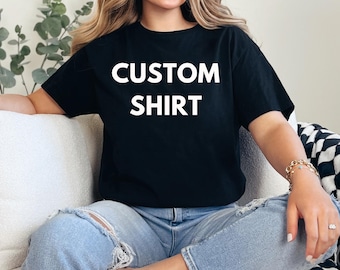 Custom Personalized Shirt with Name or Message - Perfect Gift for Birthdays, Anniversaries, Weddings, and Special Occasions, Team Logo Shirt