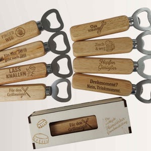Laser cut gift box for bottle opener + 8 sayings | DIY SVG | Father's Day gift idea