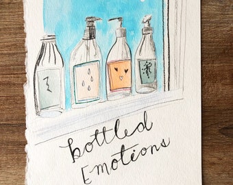 Original Illustration BOTTLED EMOTIONS