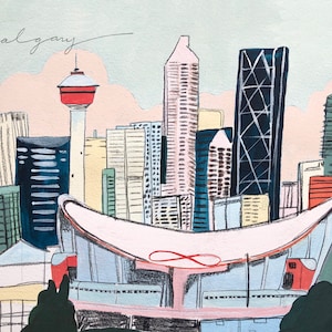 Calgary Cityscape Impresión 8X10