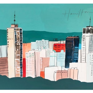 Hamilton Cityscape Print 8X10