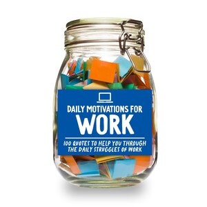 Pot de motivation au travail || Cadeau quotidien de motivation au travail || Pot d'affirmations || Pot Lisez-moi || 100 motivations pour s'en sortir au travail