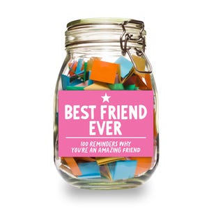 Frasco "Mejor amigo/a" // Regalo para un/a amigo/a // Frasco de afirmaciones imprimible // Frasco "Léeme cuando" // Recuerdo // 100 razones por las que eres mi mejor amigo/a