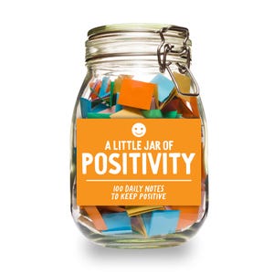 Positivität Glas || Kleines Glas Positivität Geschenk || Affirmation Glas || Lies mich wenn Glas || 100 Affirmationen für Positivität