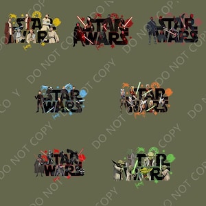 Retro Star Wars Sublimation Design, Starwars PNG, Trendy Tshirt PNG, Digital Download, Silhouette, Vintage Design