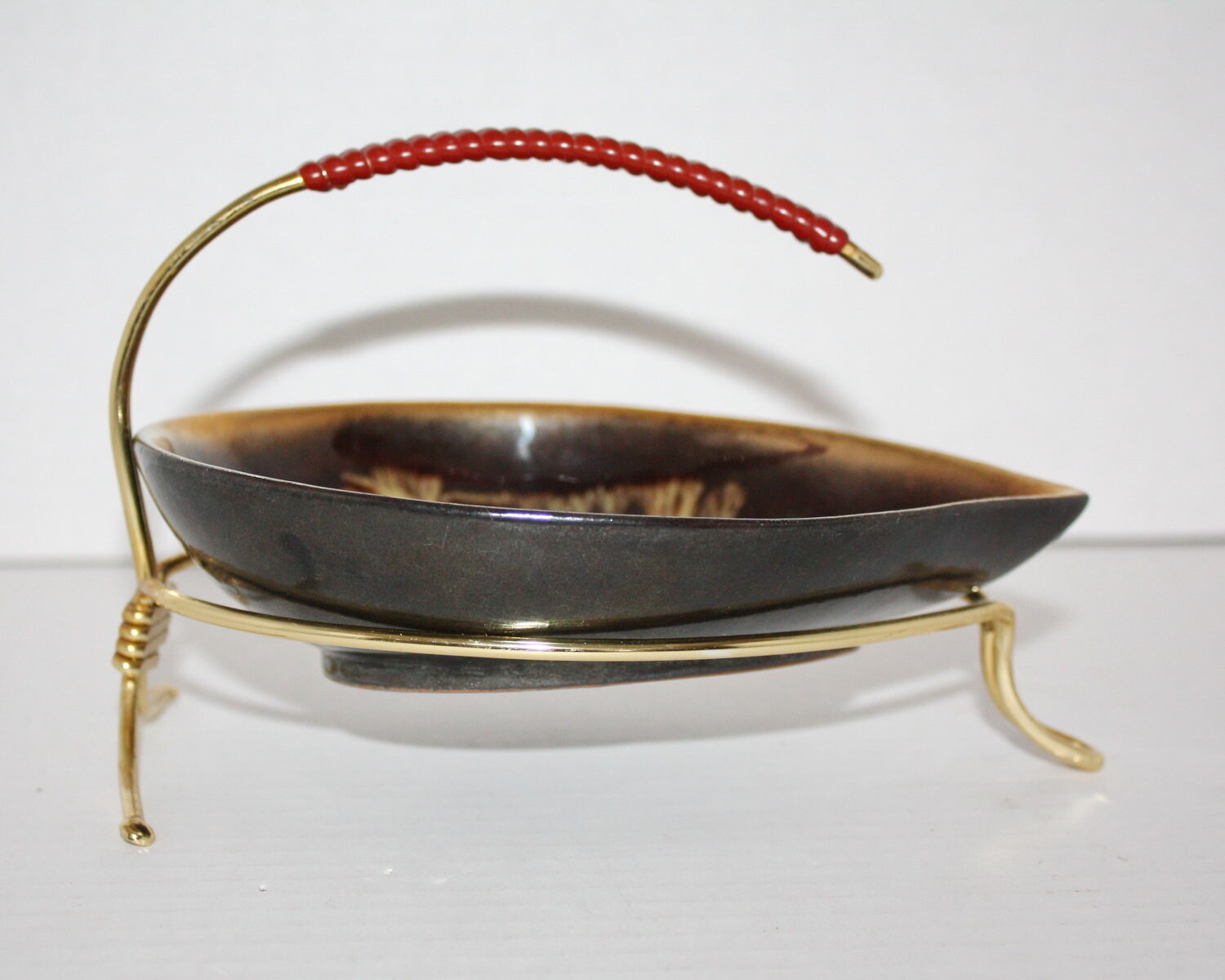 Mid Century Modern Candy Dish With Holder West German Pottery Etsy