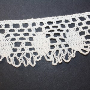 Ecru Lace Natural Cotton Cluny Nottingham 75 mm/3 www.thelaceco